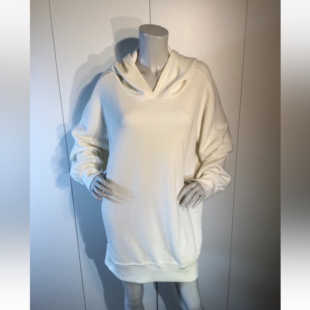 Free People Movement Hooded Waffle Oversized Pullover Size XL